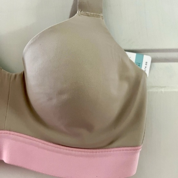 Natori Dynamic Convertible Contour underwire Sports Bra Rose Beige Pink 32C NWT - Picture 2 of 5